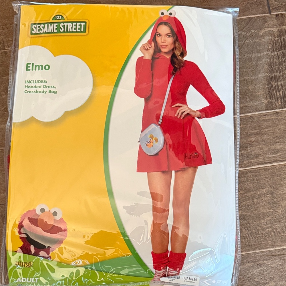 Sesame Street Elmo Costume for adult- Vibrant Red